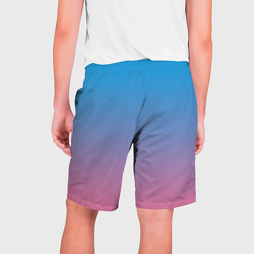 Мужские шорты Небесно-розовый градиент / 3D-принт – фото 2