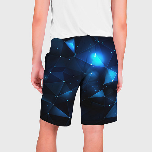 Мужские шорты Синяя геометрическая абстракция / 3D-принт – фото 2