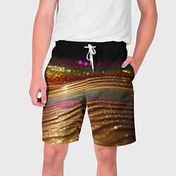 Шорты на шнурке мужские Перламутр блестящий, цвет: 3D-принт
