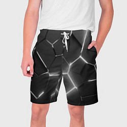 Мужские шорты Чёрные плиты разломы броня
