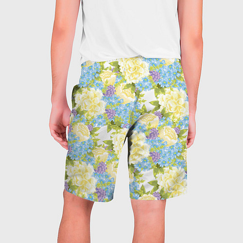 Мужские шорты Пышные цветы / 3D-принт – фото 2