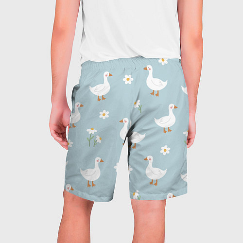 Мужские шорты Гусиный узор / 3D-принт – фото 2