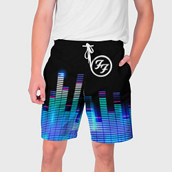 Шорты на шнурке мужские Foo Fighters эквалайзер, цвет: 3D-принт