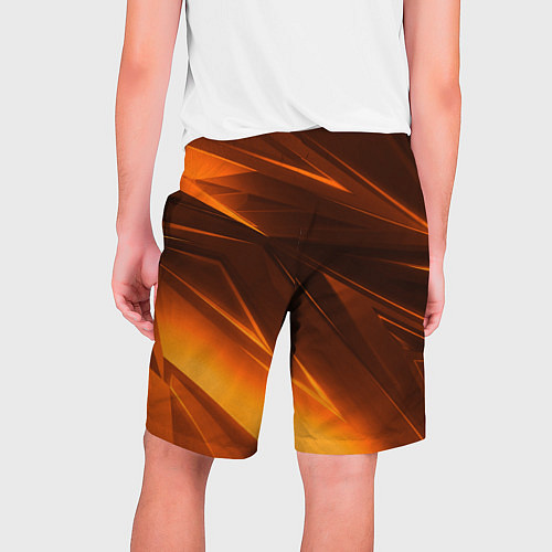 Мужские шорты Geometry stripes orange / 3D-принт – фото 2