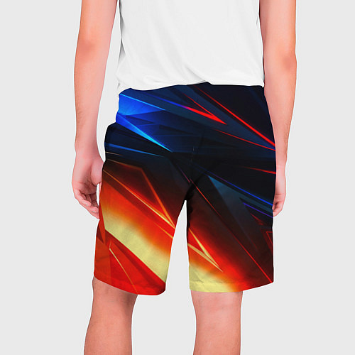 Мужские шорты Geometry stripes neon steel / 3D-принт – фото 2