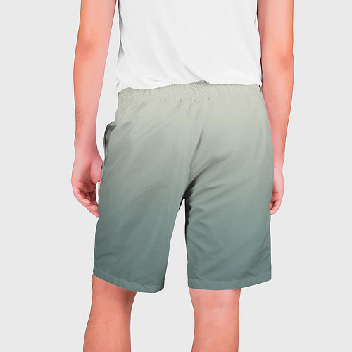 Мужские шорты Серо-зелёный приглушённый градиент / 3D-принт – фото 2