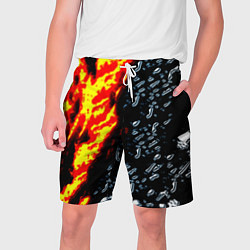 Мужские шорты Текстура огня и воды
