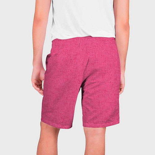 Мужские шорты Текстура однотонный розовый Барби / 3D-принт – фото 2