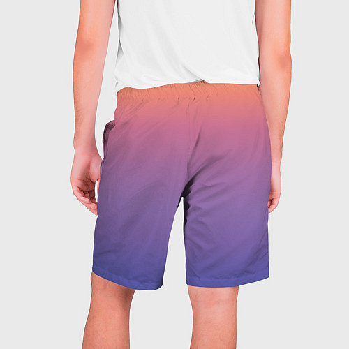 Мужские шорты Градиент закатное небо желтый фиолетовый / 3D-принт – фото 2