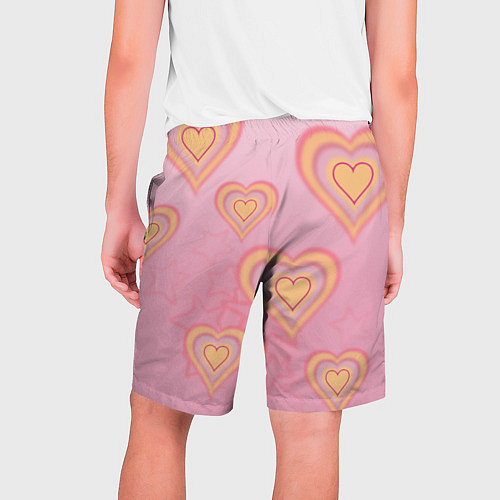 Мужские шорты Сердца градиент / 3D-принт – фото 2