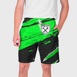 Шорты на шнурке мужские West Ham sport green, цвет: 3D-принт