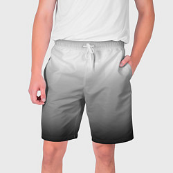 Шорты на шнурке мужские Градиент чёрно-серый, цвет: 3D-принт
