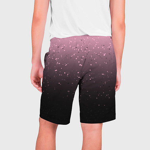 Мужские шорты Градиент тёмный розовый брызги / 3D-принт – фото 2