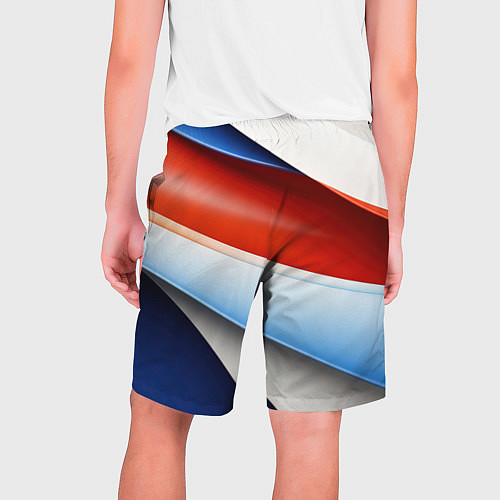 Мужские шорты Абстрактный минимализм плавные волнистые линии / 3D-принт – фото 2
