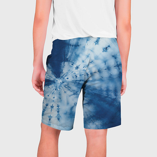 Мужские шорты Синяя абстракция паутина / 3D-принт – фото 2