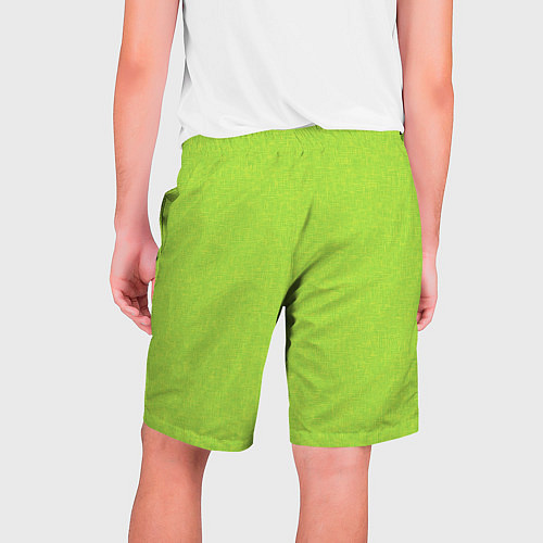 Мужские шорты Яркий салатовый текстурованный / 3D-принт – фото 2