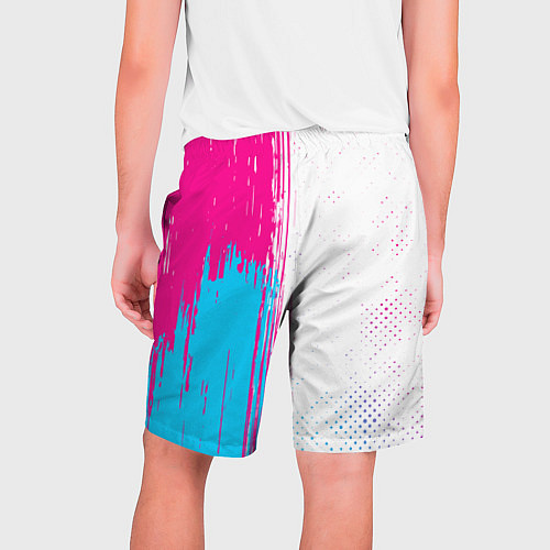Мужские шорты Inter neon gradient style по-вертикали / 3D-принт – фото 2