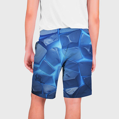 Мужские шорты Синие ледяные плиты с разломом / 3D-принт – фото 2