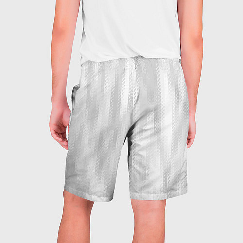 Мужские шорты Светлый серый абстрактные полосы / 3D-принт – фото 2