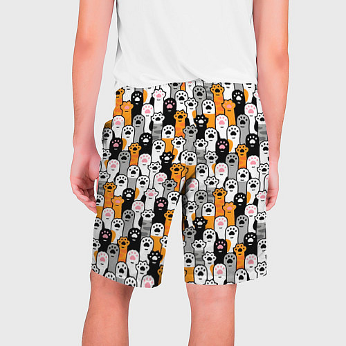 Мужские шорты Кошачьи лапы / 3D-принт – фото 2