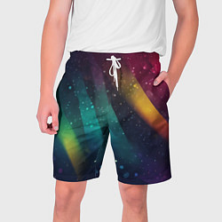 Шорты на шнурке мужские Неоновые цветные полосы, цвет: 3D-принт