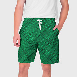 Мужские шорты Насыщенный зелёный текстурированный