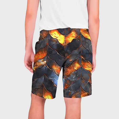 Мужские шорты Чешуя в огне / 3D-принт – фото 2