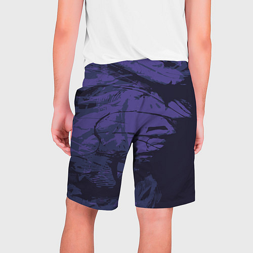 Мужские шорты Абстрактное лицо девушки на фиолетовом - abstract / 3D-принт – фото 2