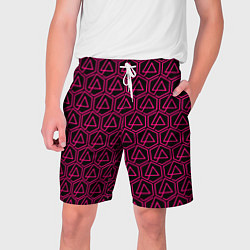 Шорты на шнурке мужские Linkin park pink logo, цвет: 3D-принт