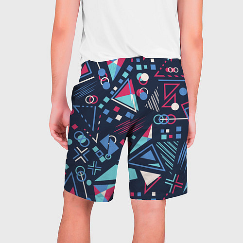 Мужские шорты Яркий абстрактный узор для спорта / 3D-принт – фото 2