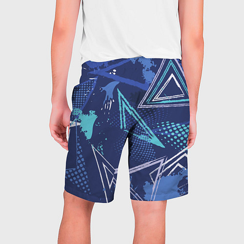Мужские шорты Яркий абстрактный узор для спорта / 3D-принт – фото 2