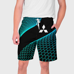 Шорты на шнурке мужские Mitsubishi electro hexagon, цвет: 3D-принт