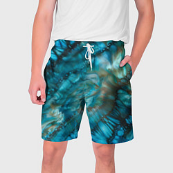 Шорты на шнурке мужские Абстракция батик - морской стиль, цвет: 3D-принт