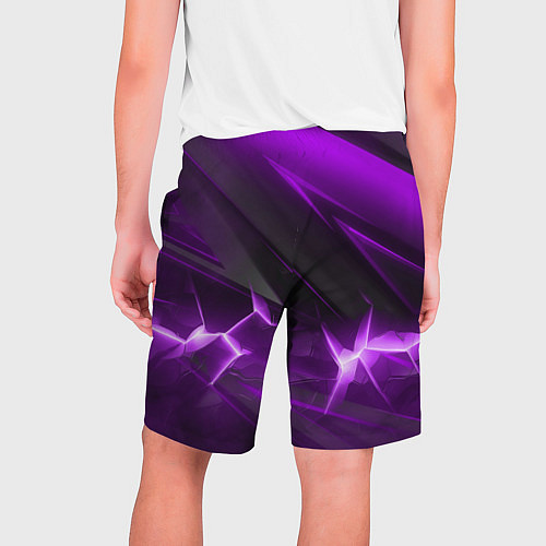 Мужские шорты Фиолетовая объемная абстракция / 3D-принт – фото 2