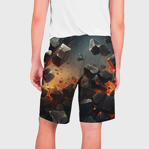 Мужские шорты Эпичный взрыв из камней / 3D-принт – фото 2