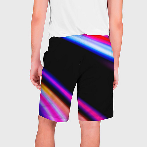 Мужские шорты Portal fast light neon stripes / 3D-принт – фото 2