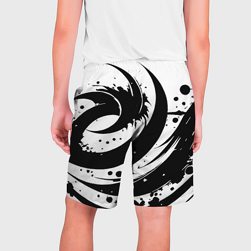 Мужские шорты Ai art black and white abstraction / 3D-принт – фото 2
