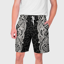 Шорты на шнурке мужские Скандинавский кельтский узор, цвет: 3D-принт