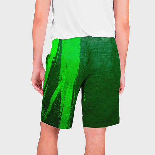 Мужские шорты Cowboy Bebop - green gradient по-вертикали / 3D-принт – фото 2
