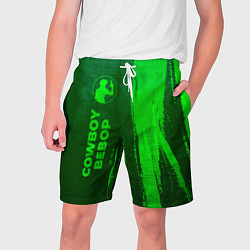 Мужские шорты Cowboy Bebop - green gradient по-вертикали