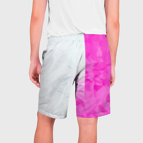 Мужские шорты Game over pink abstraction / 3D-принт – фото 2