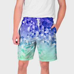 Шорты на шнурке мужские Градиентная геометрия, цвет: 3D-принт
