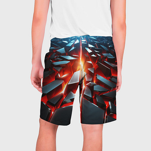 Мужские шорты Черные слитки над лавой / 3D-принт – фото 2