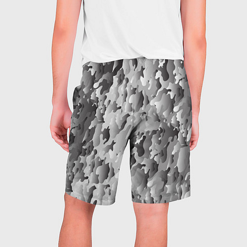 Мужские шорты Монохромный камуфляж / 3D-принт – фото 2