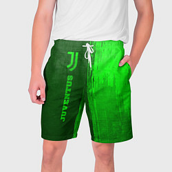 Мужские шорты Juventus - green gradient по-вертикали