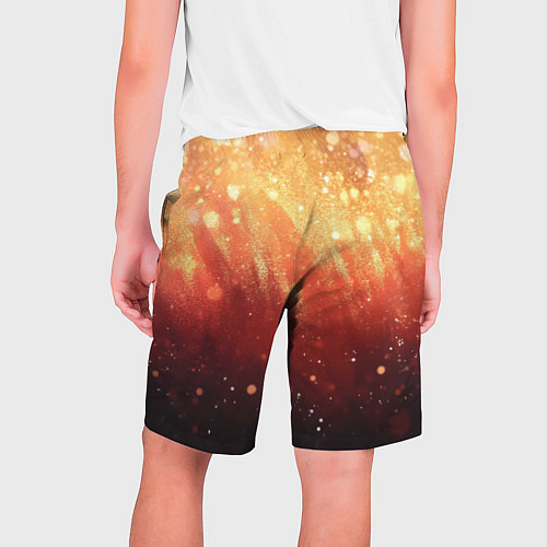 Мужские шорты Желто-красная текстура блестящая / 3D-принт – фото 2