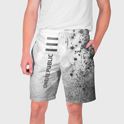 Шорты на шнурке мужские OneRepublic - white gradient по-вертикали, цвет: 3D-принт