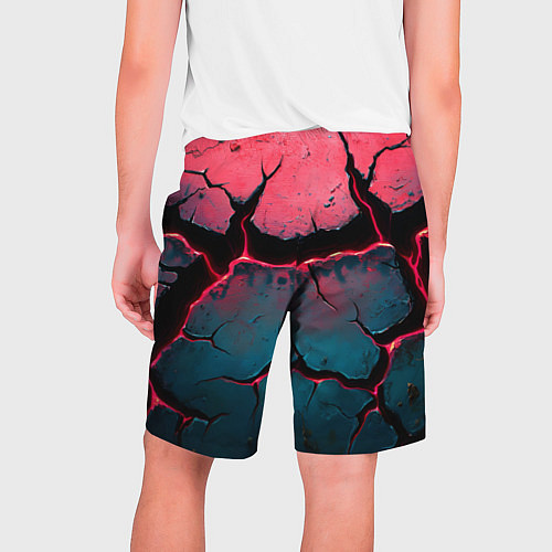 Мужские шорты Объемные разломы текстура / 3D-принт – фото 2