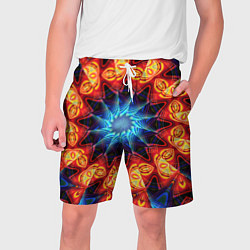 Шорты на шнурке мужские Фрактальная узорная абстракция, цвет: 3D-принт