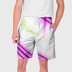 Мужские шорты Green white pink line